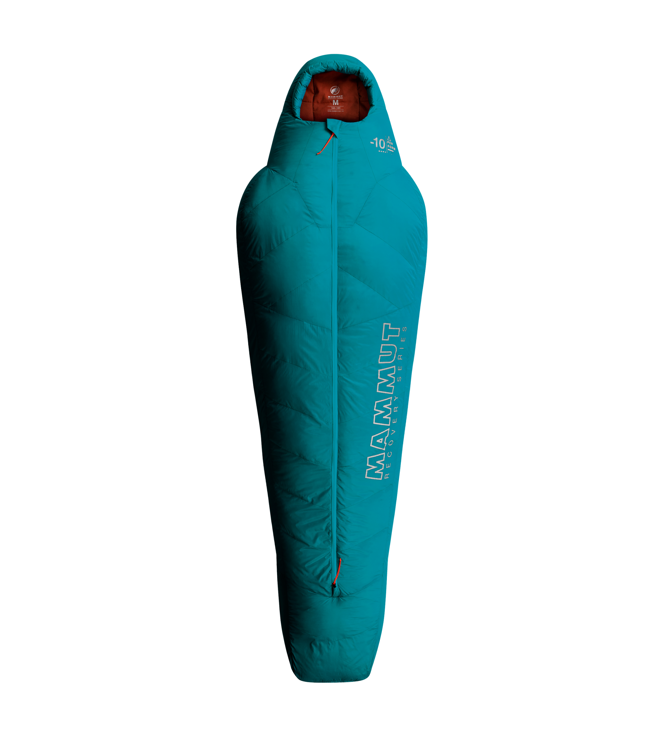 turquoise sleeping bag by Mammut